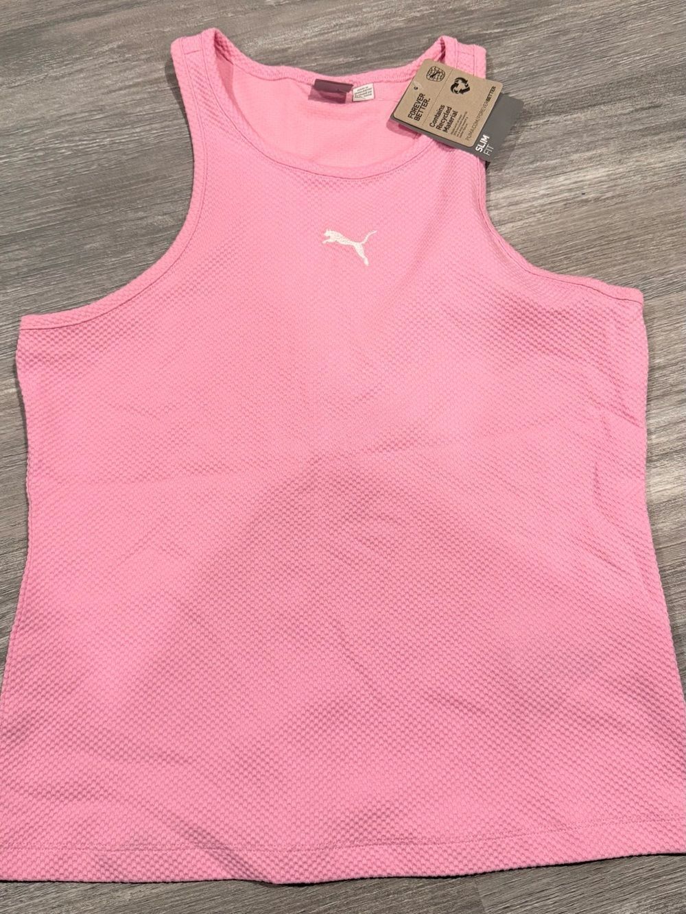 Puma Light Pink Mesh Racerback Athletic Tank
